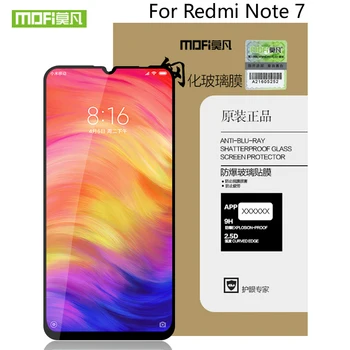 Mofi szkło hartowane 9H dla Xiaomi Redmi Note7 ochronna screen protector folia ochronna przednia pokrywa obudowy dla Redmi Note 7 Pro glass