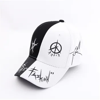Niestandardowe graffiti Snapback czapki z daszkiem czarno białe patchwork Mężczyźni Kobiety hip hop czapka moda casual kapelusz