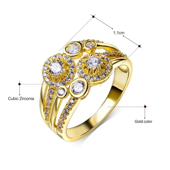 DreamCarnival 1989 wspaniały klasyczny, prosty design pierścienie dla kobiet wysokiej jakości przezroczysty biały Cyrkon anillos mujer pierścienie SJ22259