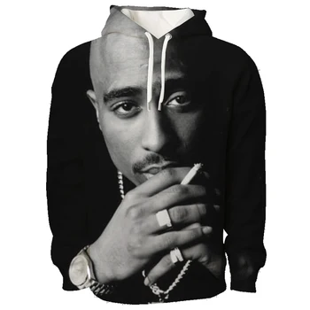 Raper Tupac 2Pac bluza mężczyźni 3D bluzy hip-hop meble ubrania fajne bluzy kobiety sweter płaszcze zimowe Moletom 3D przewymiarowane top
