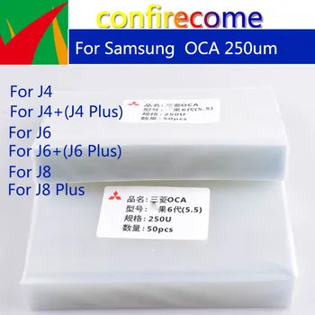 50 szt.\lot do optycznej przezroczystą warstwą folii OCA cięcia dla Samsung Galaxy J4 J6, J8 Plus J4+ J6+ J8+ ekran LCD laminowanie