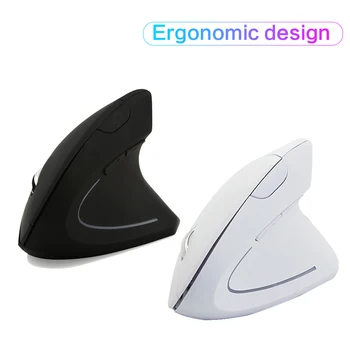 2.4 GHz bezprzewodowa mysz pionowa ergonomiczna mysz optyczna 800/1200/1600DPI nadgarstku gojenie pionowe mysz do komputera PC, laptopa