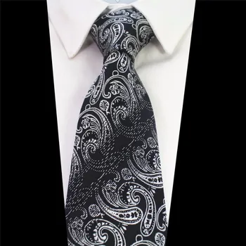 GUSLESON nowy projekt męskie jedwabne krawaty Paisley plaid żakardowe tkaniny szyi krawat kwiatowy 8 cm krawaty dla mężczyzn garnitur biznes ślubny krawat