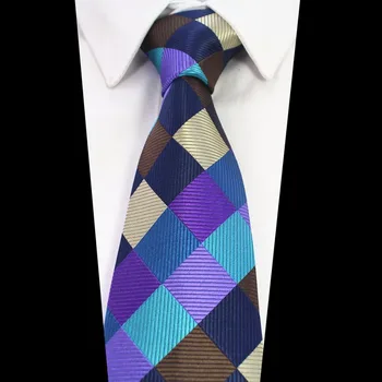 GUSLESON nowy projekt męskie jedwabne krawaty Paisley plaid żakardowe tkaniny szyi krawat kwiatowy 8 cm krawaty dla mężczyzn garnitur biznes ślubny krawat