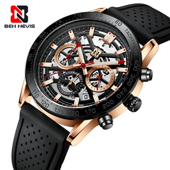 Ben Nevis nowa moda osobowość mężczyzna zegarek sportowy zegarek Kwarcowy zegarki męskie pasek silikonowy zegarek wojskowy relojes hombre