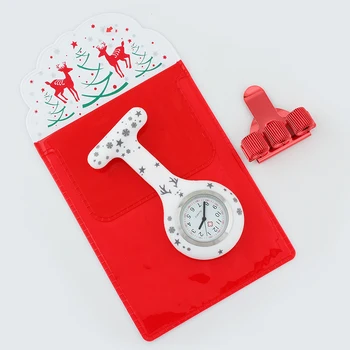 Wesołych Świąt Silikonowa broszka zegar pielęgniarka pilot zegar opieki prezent kwarcowa uchwyt klipy lekarze pielęgniarki dedykowany uchwyt praktyczna torba