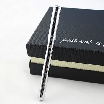 Luksusowy metalowy długopis zwięzły Biznes Biuro pisanie rolkowych długopisów na prezenty szkolne papiernicze skórzana torba na długopisy