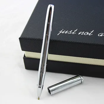 Luksusowy metalowy długopis zwięzły Biznes Biuro pisanie rolkowych długopisów na prezenty szkolne papiernicze skórzana torba na długopisy