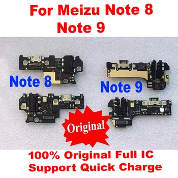 Oryginalna pełna opłata ładowania IC dla Meizu Note 9 port ładowania USB Plug PCB Dock Connector elastyczny kabel z mikrofonem do Note 8