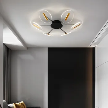 Czarna nowoczesna lampa żyrandol do salonu, sypialni żyrandole akrylowe cienie loft restauracja lampy lampa wisząca