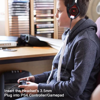 KOTION EACH casque PS4 Headset stereo 3,5 mm do gier słuchawki z mikrofonem dla notebooków New Xbox One GM-1