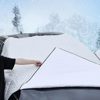 Zagęścić zimą śnieg tarczę przednią szybę samochodu pokrywa śnieżna wodoodporna anty-lód Mróz parasol pokrywa ochronna do samochodu suv suv