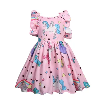 Sukienka dla dziewczynek Lol Unicorn Dress Robe Fille Children 's Vestido Infantil Dresses for Kids Girls Sleeveless Costume Summer PromVintage