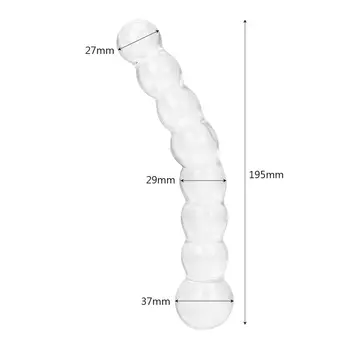 OLO Anal Plug erotyczne seks towary masażer prostaty 8 koraliki szklana korek analny sex zabawki dla kobiet