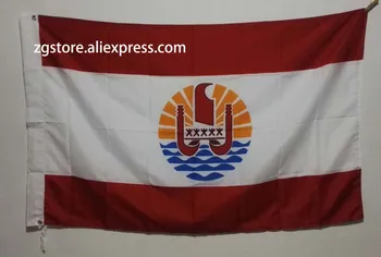 Flaga Polinezji Francuskiej flagi Francji 3x5 metrów 150X90 cm banner mosiężne, metalowe otwory
