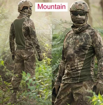 Kamuflażu Kryptek myśliwy odzież casual ruch szybkoschnąca koszulka wojskowa taktyczna sprzęt Mandragora góral airsoft koszula