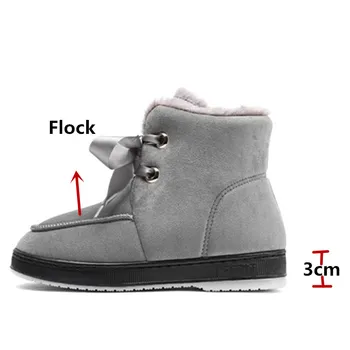 FEDONAS Fashion Newest Warm Women Snow Boots Suede Leather Butterfly Knot Thick Heels Shoes For Women Basic Party Shoes Woman