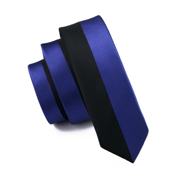 BL-248 męski krawat Skinny Tie Locate Pattern czarny granatowy nowość wąski, cienki krawat jedwabny 5,5 cm dla mężczyzn poprawiny biznes