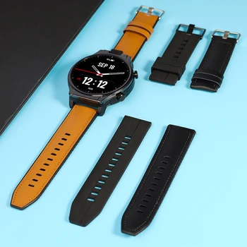 Oryginalny pasek na rękę skórzany pasek silikonowy Wtach pasek 26 mm Smartwatch Band mężczyźni do KOSPET PRIME 2 Android 4G Smartwatch bransoletka