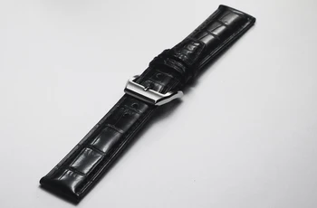 20 mm 22 mm skóra krokodyla bransoletka paski do zegarków czarny brązowy skóra naturalna watchband akcesoria do zegarków bransoletka