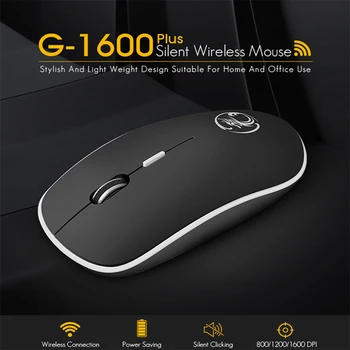 IMice mysz bezprzewodowa Ultra quiet Mice 2.4 G mysz ergonomiczna cicha przycisk z adapterem USB mini-przenośna mysz do KOMPUTERA przenośnego