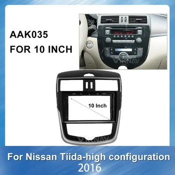 10-calowy samochodowy odtwarzacz DVD plastikowa ramka powięzi do Nissan Pulsar 2016 samochodowy odtwarzacz dvd z tworzywa sztucznego powięzi nawigacji GPS płyta panel ramka