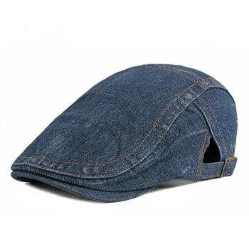 Casual jeansy daszek jednolity regulowany Jean płaskie czapka vintage wiosna lato bierze kapelusz puste kobiety szczytowe casquette
