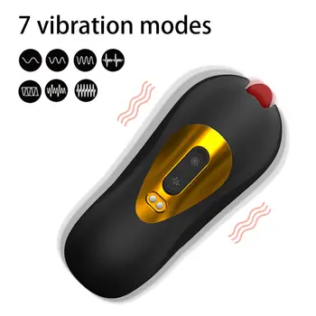 Lizanie sex oralny męski masturbator dla mężczyzn penis opóźnienie trener elektryczny wibrator automatyczny oralny climax głowica do masażu seks zabawki