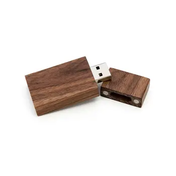 Wykonany na zamówienie logo nowy, drewniany photobox + akrylowa pokrywa +drewniany kwadrat USB 3.0 flash Memory stick Pendrive