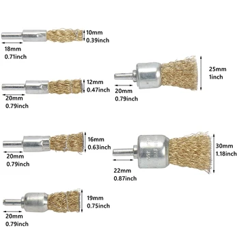13Pcs Steel Twist Knot Wire Wheel Brush Set for Drill tektura kubek z 1/4-calowy trzpieniem do usuwania rdzy