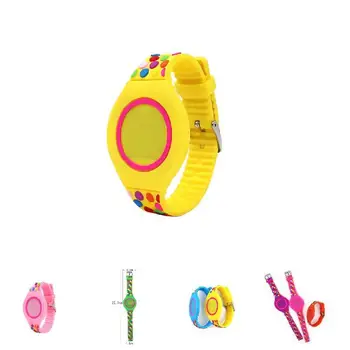 Chłopiec dziewczynka led elektroniczny zegarek Silikonowa taśma kolorowe kropki wystrój cyfrowy zegarek TT@88
