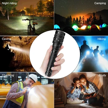 Most Powerfu 4400mA LED Flashlight xhp70.2 Ultra Bright Wodoodporny linterna led Torch xhp50 18650 Camping Outdoor light z90