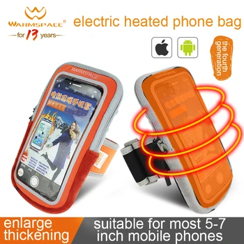 WARMSPACE electric gorący mobile phone bag wielofunkcyjny pokrowiec na dolej z liną do podróży na świeżym powietrzu w zimie