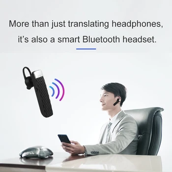 T2 Smart Instant Voice Translator Bluetooth 5.0 Przenośny Bezprzewodowy Zestaw Słuchawkowy, Urządzenie Tłumaczenia Tłumacz Kilku Języków