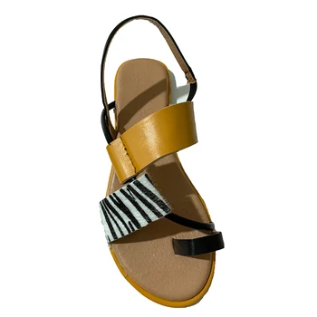 Damskie sandały damskie platformy skóra syntetyczna kolor mieszany Damskie sandały plus rozmiar poślizgu na damskiej codziennej modzie 2020 Nowe Lato