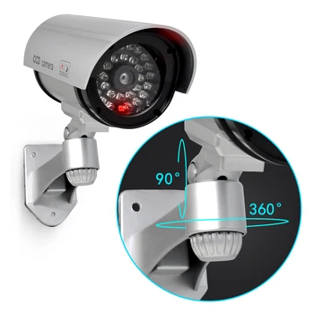 JOOAN Outdoor Dummy Camera Surveillance Wireless LED light fałszywa kamera monitoringu domu aparat bezpieczeństwa imitacja cctv