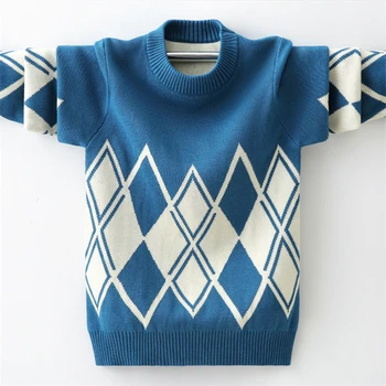 Moda bawełna odzież dla Dzieci sweter zima ogrzać O-neck sweter chłopięcy sweter na drutach sweter, odzież Dziecięca