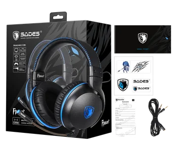 SADES FPOWER Stereo Sound Gaming Słuchawki 3,5 mm zestaw słuchawkowy dla Xbox/PS4/PC/N Switch/laptopa/telefonu komórkowego