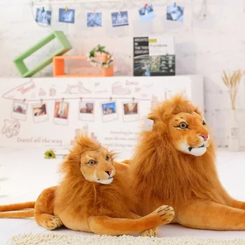 75 Cm Realistyczne Lwa Pluszowe Zabawki Miękkie Wypchane Zwierzęta Symulacja Gigantyczny Lew Lalka Sypialnia Poduszka Dzieci Prezenty Na Urodziny