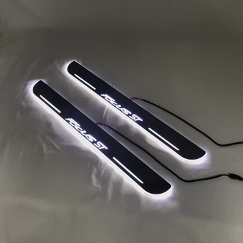 EOsuns led moving door scuff for Ford focus st dynamic door sill flat plate lining overlay Flowing/still light