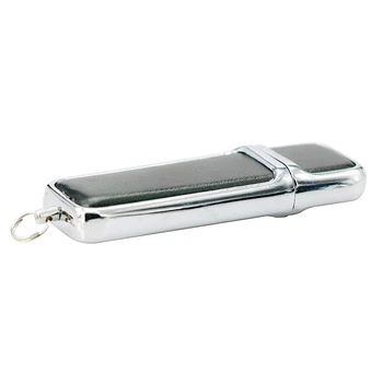 Prosty skórzany biznes USB Teacher gift Pen drive 16GB 32GB 64GB 4GB 128 8 gb Pendrive Cle usb Flash Memory Stick z pierścieniem na klucze