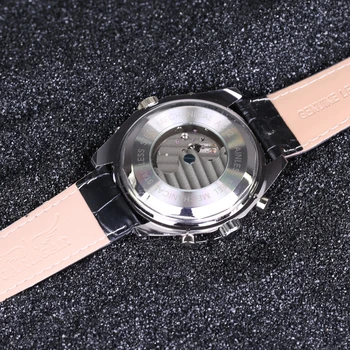 FUNKCJĄ męskie mechaniczne zegarek luksusowe zegarki automatyczne z tourbillon kalendarz, Dzień, Tydzień, rok skóra Relogio Masculino 2016