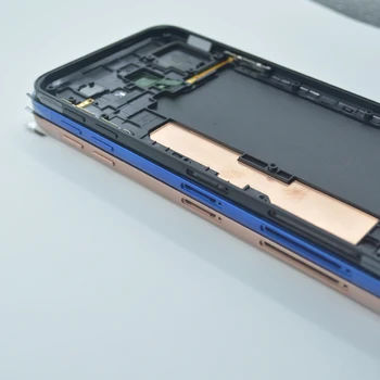 Obudowa tylna pokrywa dla Samsung J4 Core J410 J410F nowy oryginalny telefon podwozia średnia rama z tyłu baterii pokrywa
