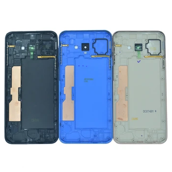 Obudowa tylna pokrywa dla Samsung J4 Core J410 J410F nowy oryginalny telefon podwozia średnia rama z tyłu baterii pokrywa