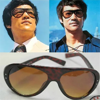 Cubojue Bruce Lee marki vintage okulary dla mężczyzn okulary dla mężczyzn projektant oryginalne okulary przeciwsłoneczne męskie retro lotnictwo