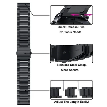 Pasek ze stali nierdzewnej dla Huawei GT 2E band 22 mm 20 mm bransoletka Metalowa Huawei watch GT 2 42 46 mm pasek