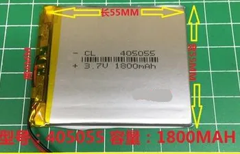 Darmowa wysyłka 1 3.7 v 1800mah 405055 polimerowy akumulator litowo-jonowy li-po akumulator do MP3 MP4 głośnik gps zabawka