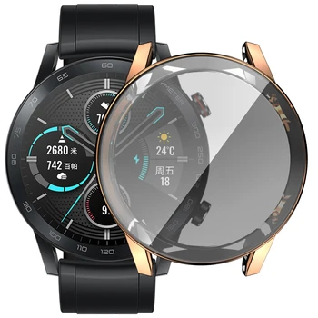 TPU Watch Case Screen Protector Case for Honor Magic Watch 2 46 mm Smart Watch Accessories Full Cover powłoka ochronna Shell