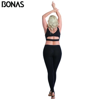 BONAS Woman czarne legginsy elastyczność oddychający poliester grube aksamitne spodnie legginsy Queen Size ciepłe legginsy odzież Damska