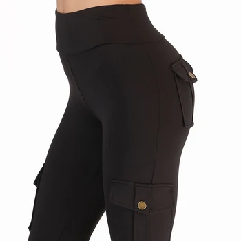 Acefany legginsy damskie Tummy Control Push up legginsy z kieszeniami biegowe spodnie sportowe FT041 rajstopy damskie sportowe spodnie fitness